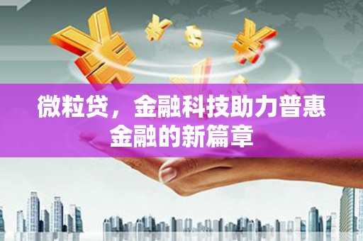 海原微粒贷，金融科技助力普惠金融的新篇章