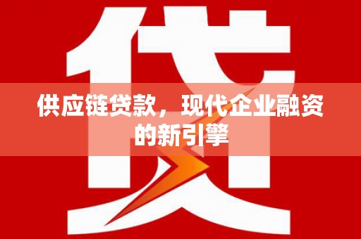海原供应链贷款，现代企业融资的新引擎