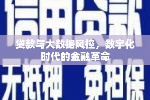 海原贷款与大数据风控，数字化时代的金融革命