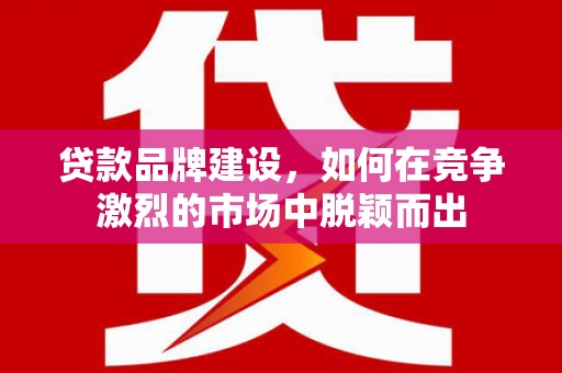 海原贷款品牌建设，如何在竞争激烈的市场中脱颖而出