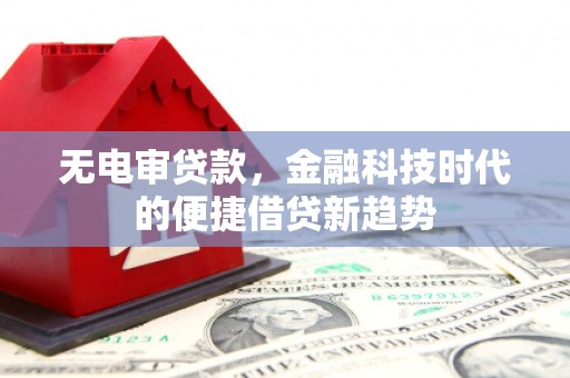 海原无电审贷款，金融科技时代的便捷借贷新趋势