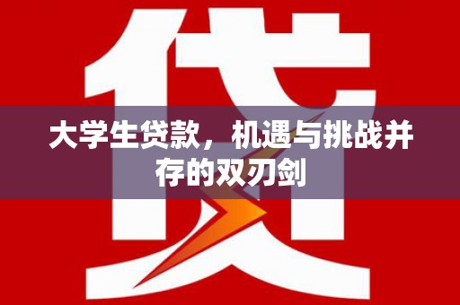 海原大学生贷款，机遇与挑战并存的双刃剑