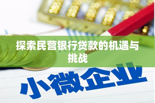 海原探索民营银行贷款的机遇与挑战