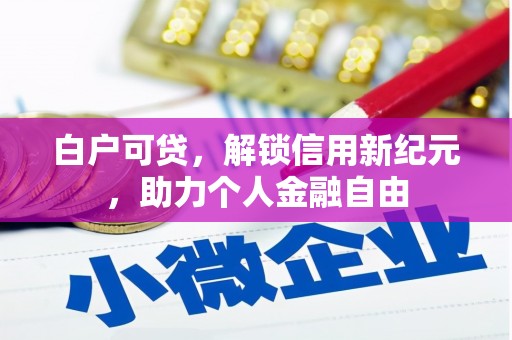 海原白户可贷，解锁信用新纪元，助力个人金融自由