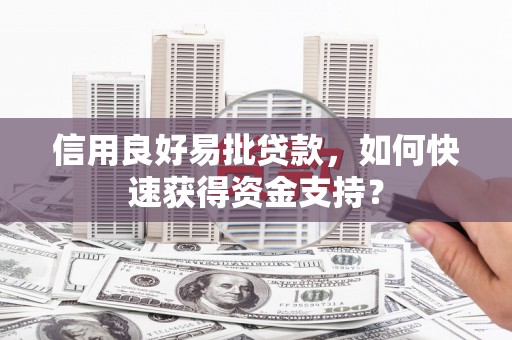 海原信用良好易批贷款，如何快速获得资金支持？