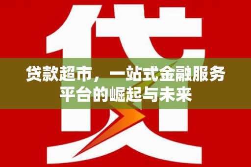 海原贷款超市，一站式金融服务平台的崛起与未来