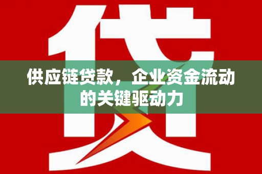 海原供应链贷款，企业资金流动的关键驱动力