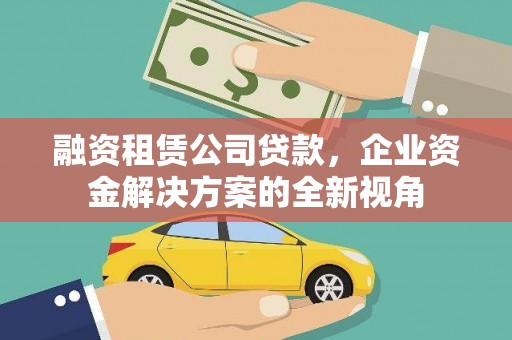 海原融资租赁公司贷款，企业资金解决方案的全新视角