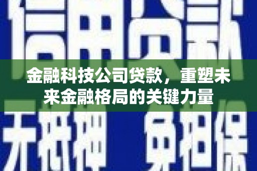 海原金融科技公司贷款，重塑未来金融格局的关键力量