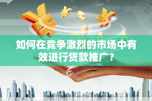海原如何在竞争激烈的市场中有效进行贷款推广？