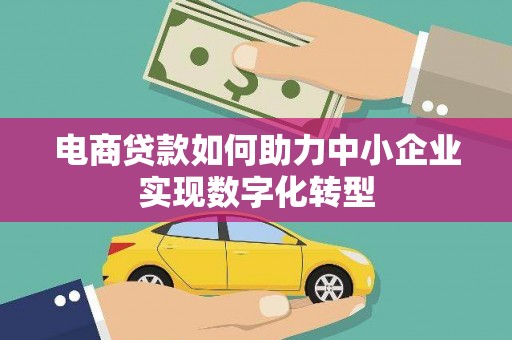 海原电商贷款如何助力中小企业实现数字化转型