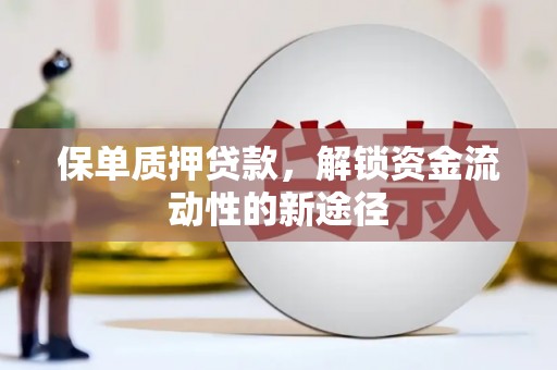海原保单质押贷款，解锁资金流动性的新途径
