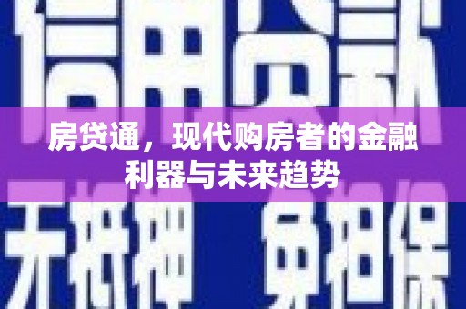海原房贷通，现代购房者的金融利器与未来趋势