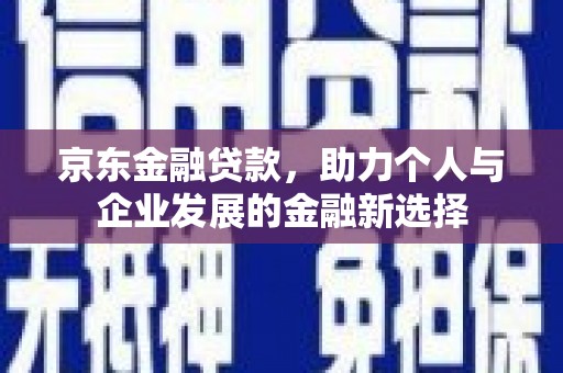 海原京东金融贷款，助力个人与企业发展的金融新选择