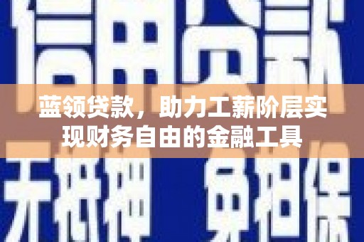 海原蓝领贷款，助力工薪阶层实现财务自由的金融工具