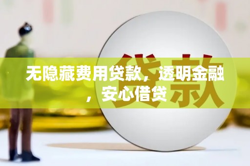 海原无隐藏费用贷款，透明金融，安心借贷