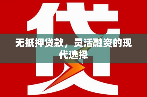 海原无抵押贷款，灵活融资的现代选择