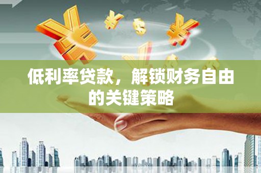 海原低利率贷款，解锁财务自由的关键策略