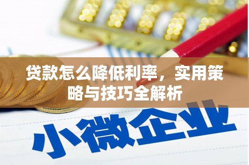 海原贷款怎么降低利率，实用策略与技巧全解析