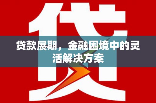 海原贷款展期，金融困境中的灵活解决方案