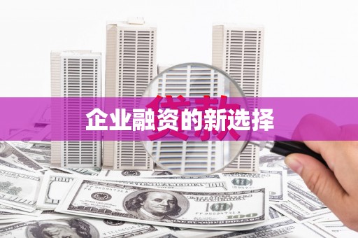 海原企业融资的新选择