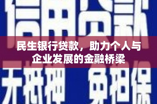 海原民生银行贷款，助力个人与企业发展的金融桥梁