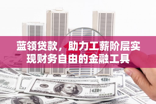 海原蓝领贷款，助力工薪阶层实现财务自由的金融工具