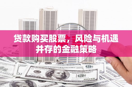 海原贷款购买股票，风险与机遇并存的金融策略