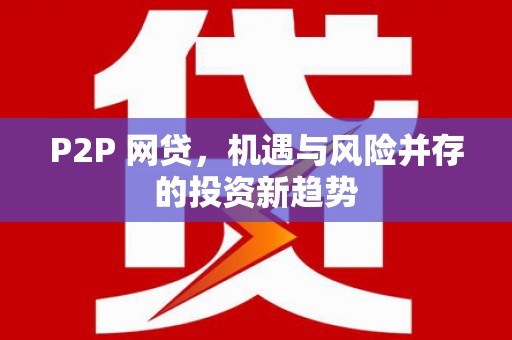海原P2P 网贷，机遇与风险并存的投资新趋势