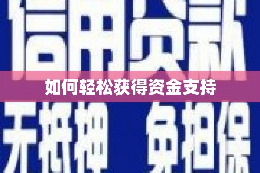 海原如何轻松获得资金支持