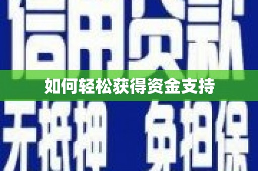 海原如何轻松获得资金支持