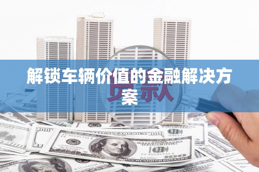 海原解锁车辆价值的金融解决方案