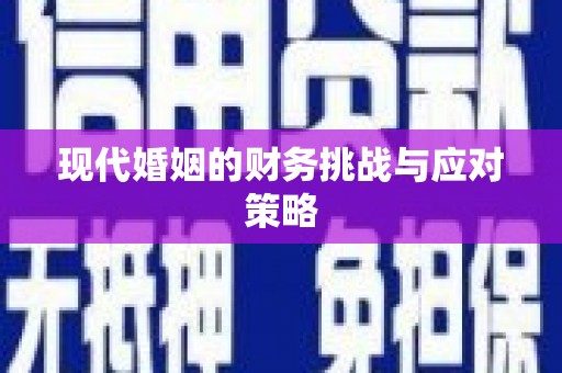 海原现代婚姻的财务挑战与应对策略