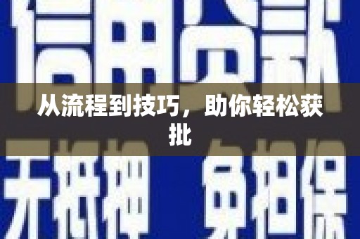 海原从流程到技巧，助你轻松获批