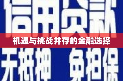 海原机遇与挑战并存的金融选择