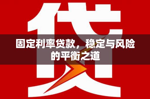 海原固定利率贷款，稳定与风险的平衡之道