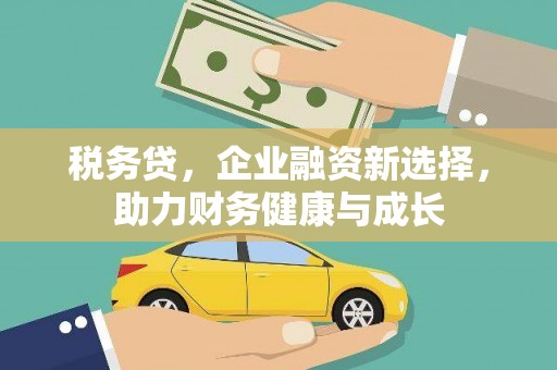海原税务贷，企业融资新选择，助力财务健康与成长