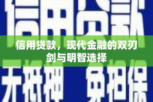 海原信用贷款，现代金融的双刃剑与明智选择